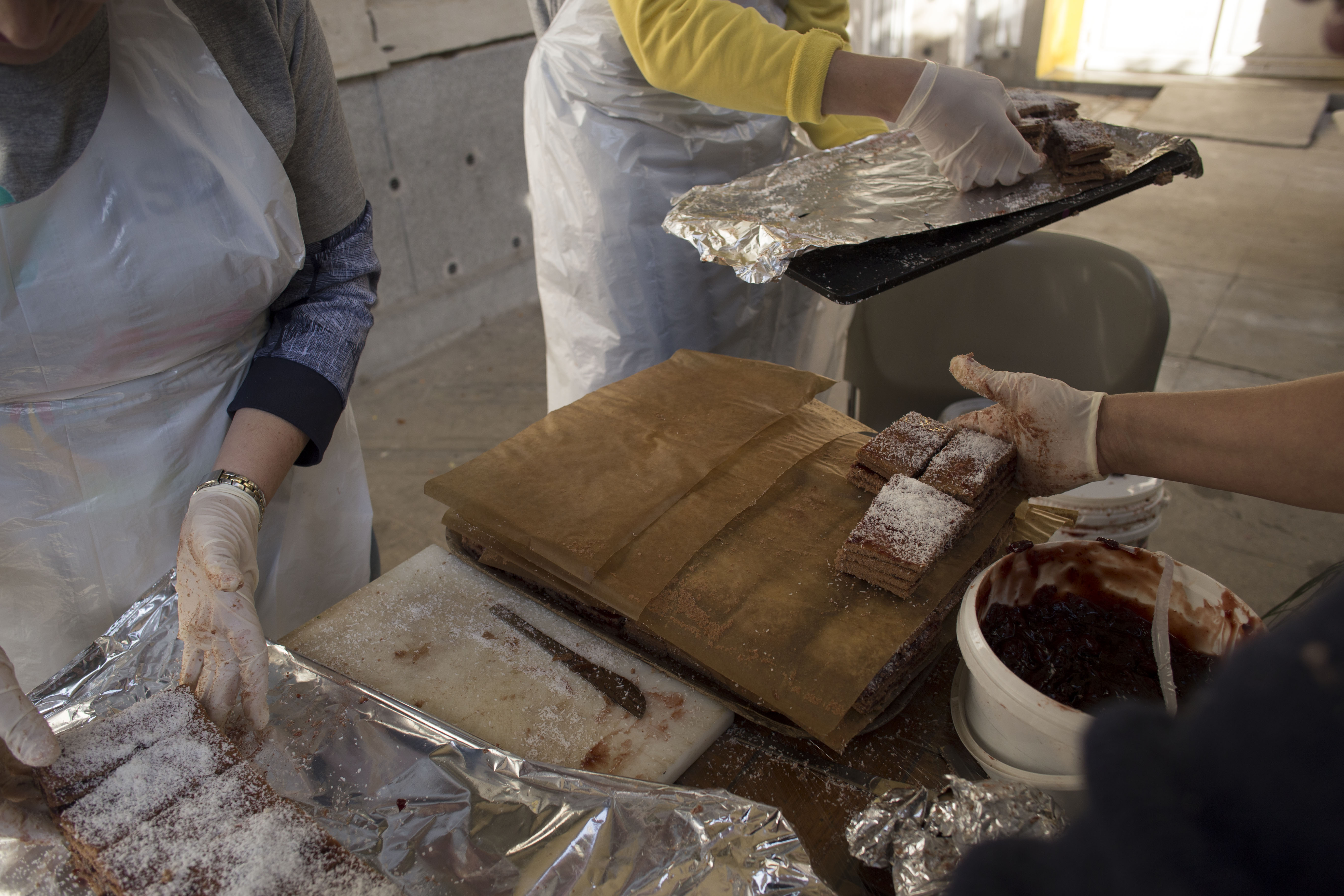 Preparation de gateaux pour une distribution alimentaire1