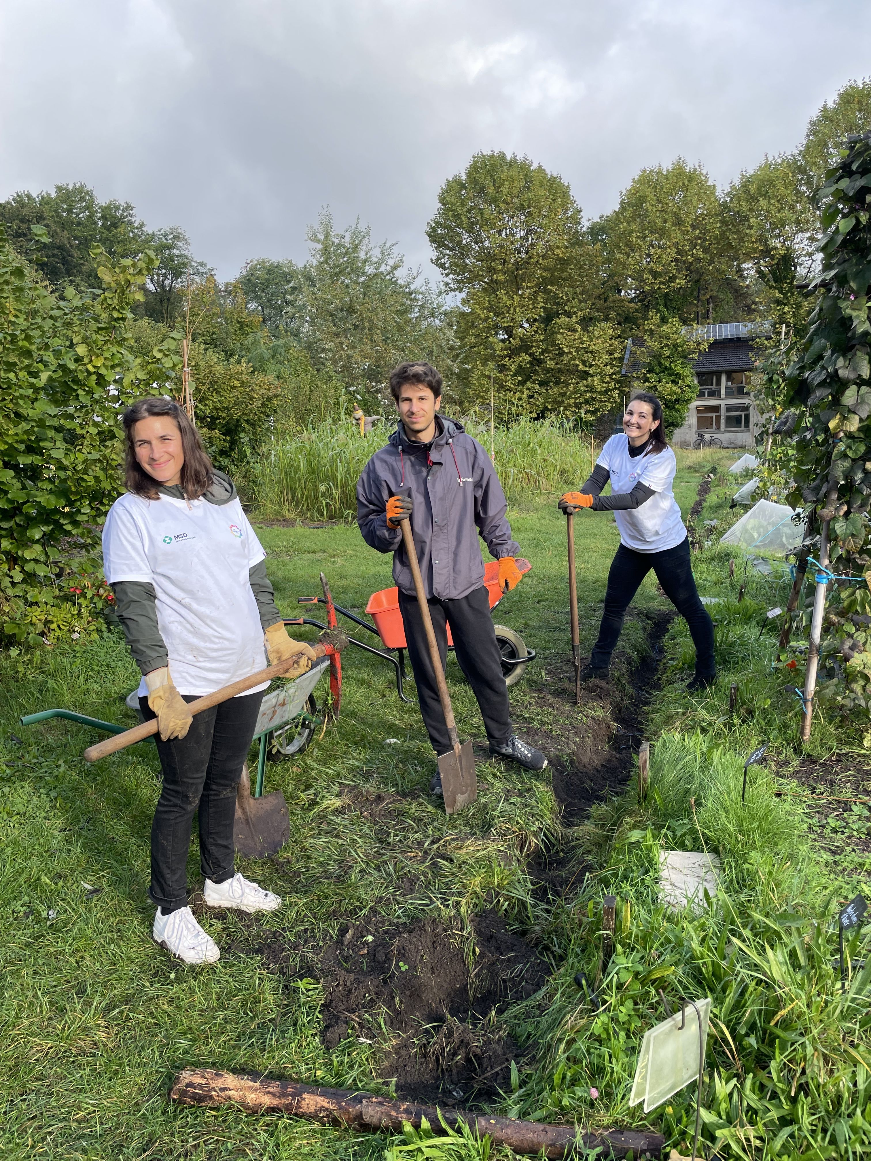 Collaborateurs lors d_une action de jardinage